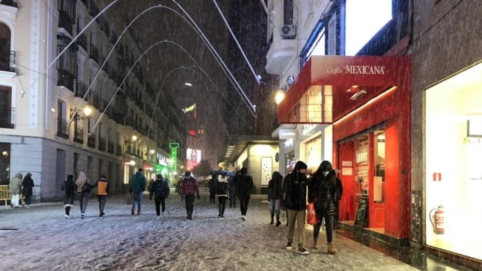 Zasnežené Španielsko, Madrid a iné oblasti po prvý krát vydali najvyšší stupeň meteorologickej výstrahy