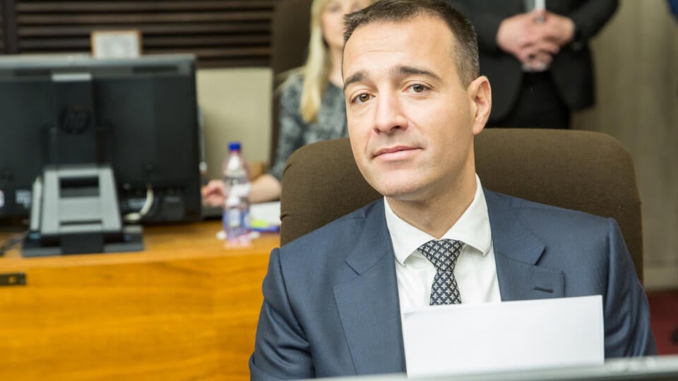 Prvé zasadnutie vlády premiéra Petra Pellegriniho, Úrad vlády, na snímke minister vnútra Tomáš Drucker.