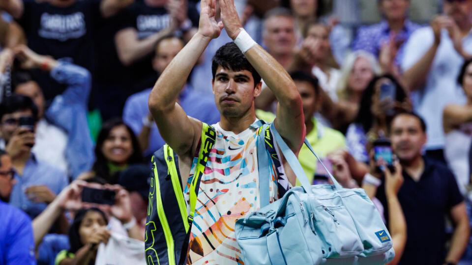 Carlos Alcaraz po vypadnutí na US Open.