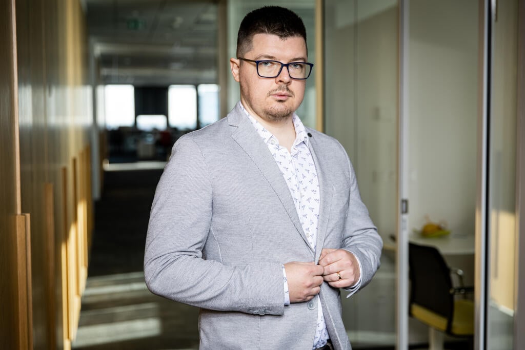 Predseda Iniciatívy slovenských maloobchodníkov Daniel Krakovský v Bratislave. 