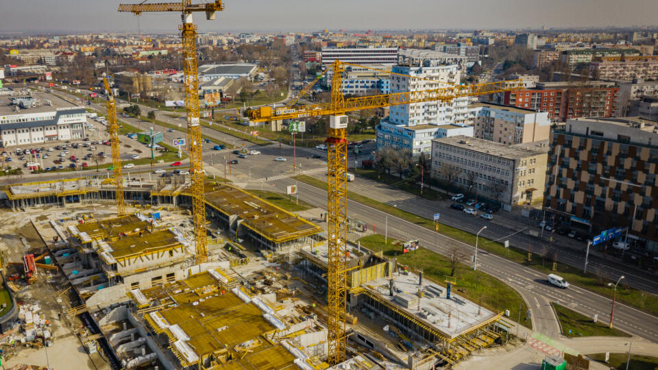 Na leteckej snímke developerský projekt N!DO v Bratislave.