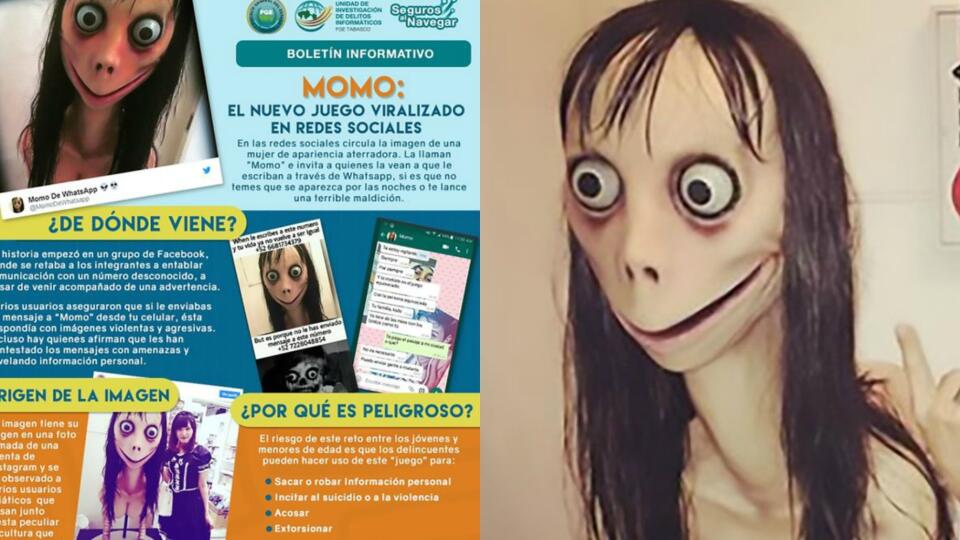 Pri novej verzii hry sa hráči pokúšajú kontaktovať príšeru „Momo“, znetvorenú ženu s diabolským úškrnom.