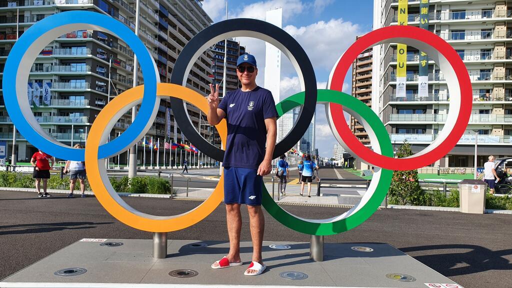 Erik Varga na olympiáde v Tokiu.