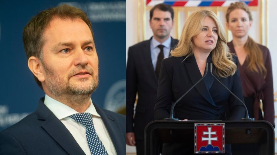 Sprava: Prezidentka Zuzana Čaputová a minister financií Igor Matovič