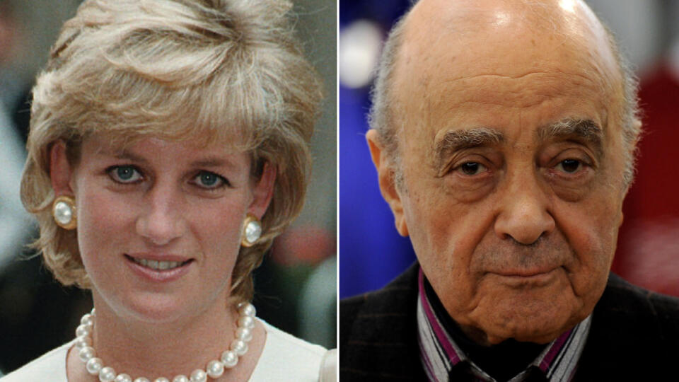 Princezná Diana a jej nádejný svokor Mohammed Al Fayed