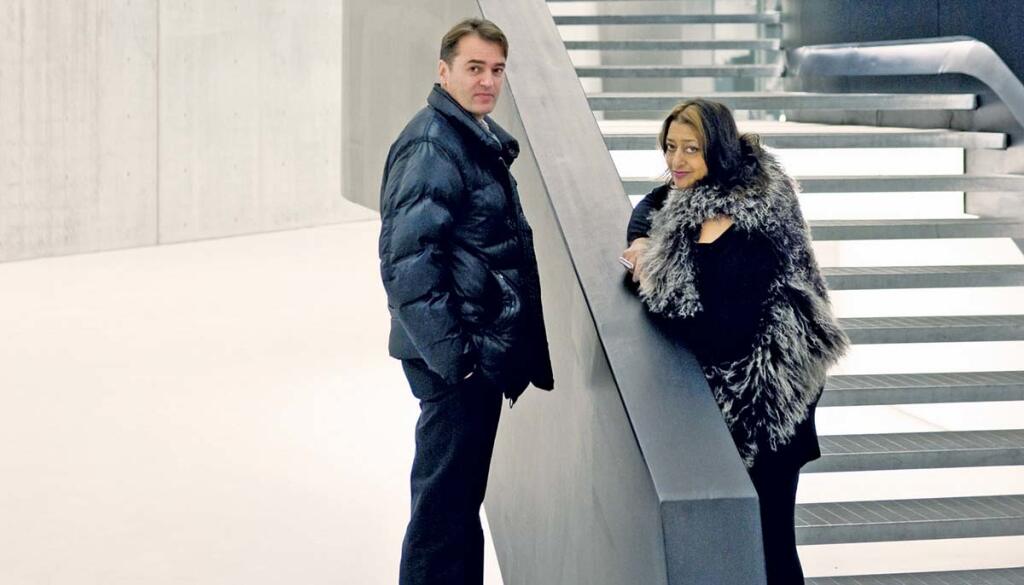 Patrik Schumacher a Zaha Hadid v Múzeu Maxxi