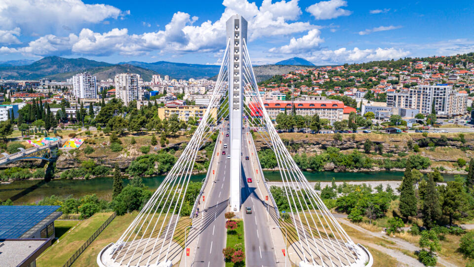 Podgorica,Milenium,Bridge,In,Montenegro