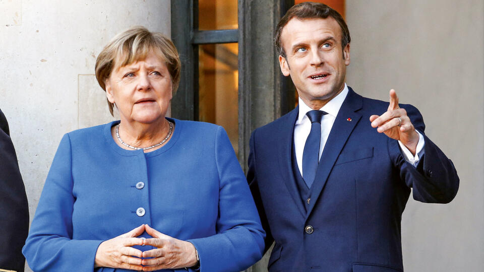 Angela Merkelová a Emmanuel Macron