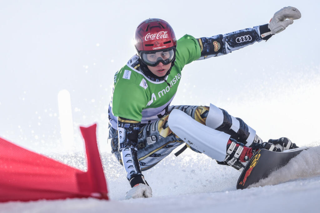 Ester Ledecká na snouborde.