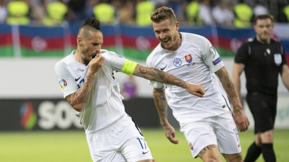 Slovenská futbalová reprezentácia zvíťazila v utorkovom zápase E-skupiny kvalifikácie EURO 2020 na pôde Azerbajdžanu vysoko 5:1.