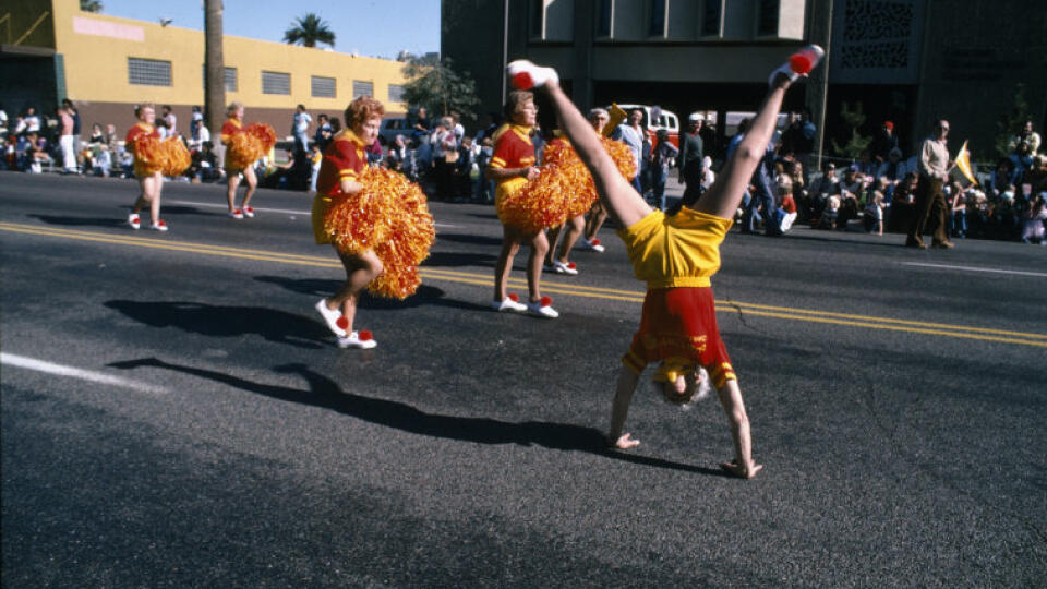 Pom Pom girls nad 55 rokov na karnevale v Sun City v roku 1980.