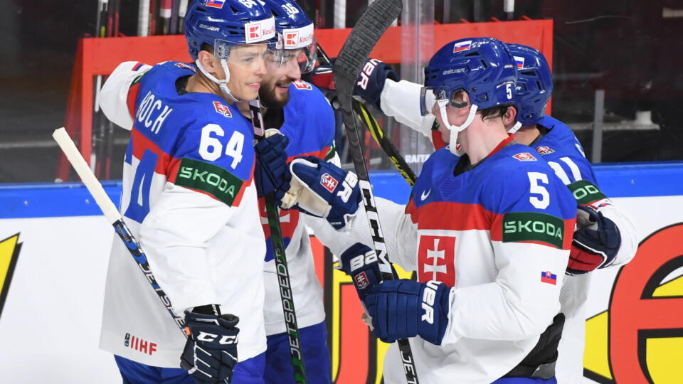 Slovenskí hokejisti na posledných MS.