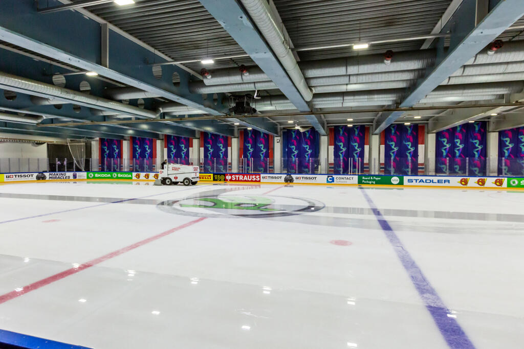 Na snímke je tréningová hala v helsinkej Ice Hall, ktorá sa nachádza pod úrovňou zeme.