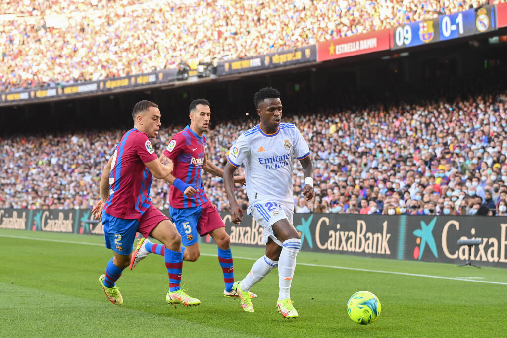 Vinicius počas El Clasica proti Barcelone.