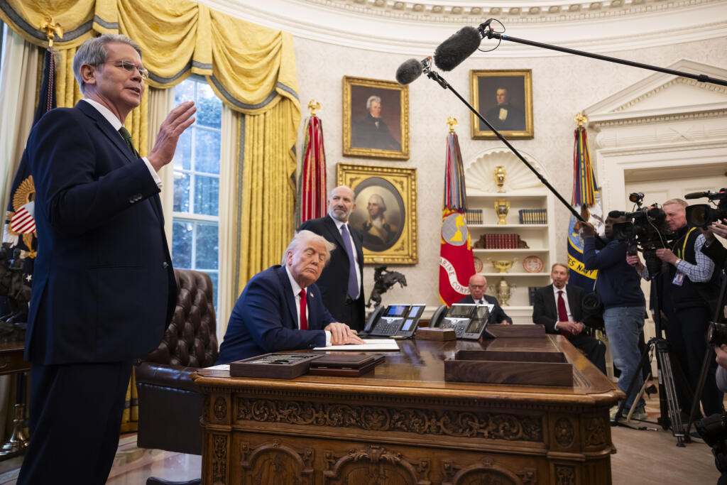 WASHINGTON, DC - FEBRUARY 03: President Donald Trump looks on a