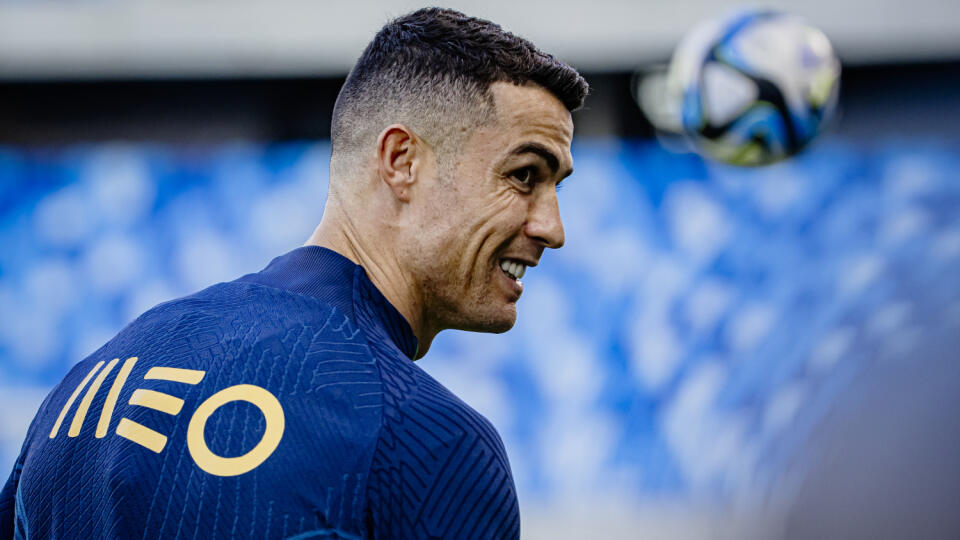 Tréning futbalovej reprezentácie Portugalska pred zápasom kvalifikácie ME proti reprezentácií Slovenska. Na snímke Cristiano Ronaldo.