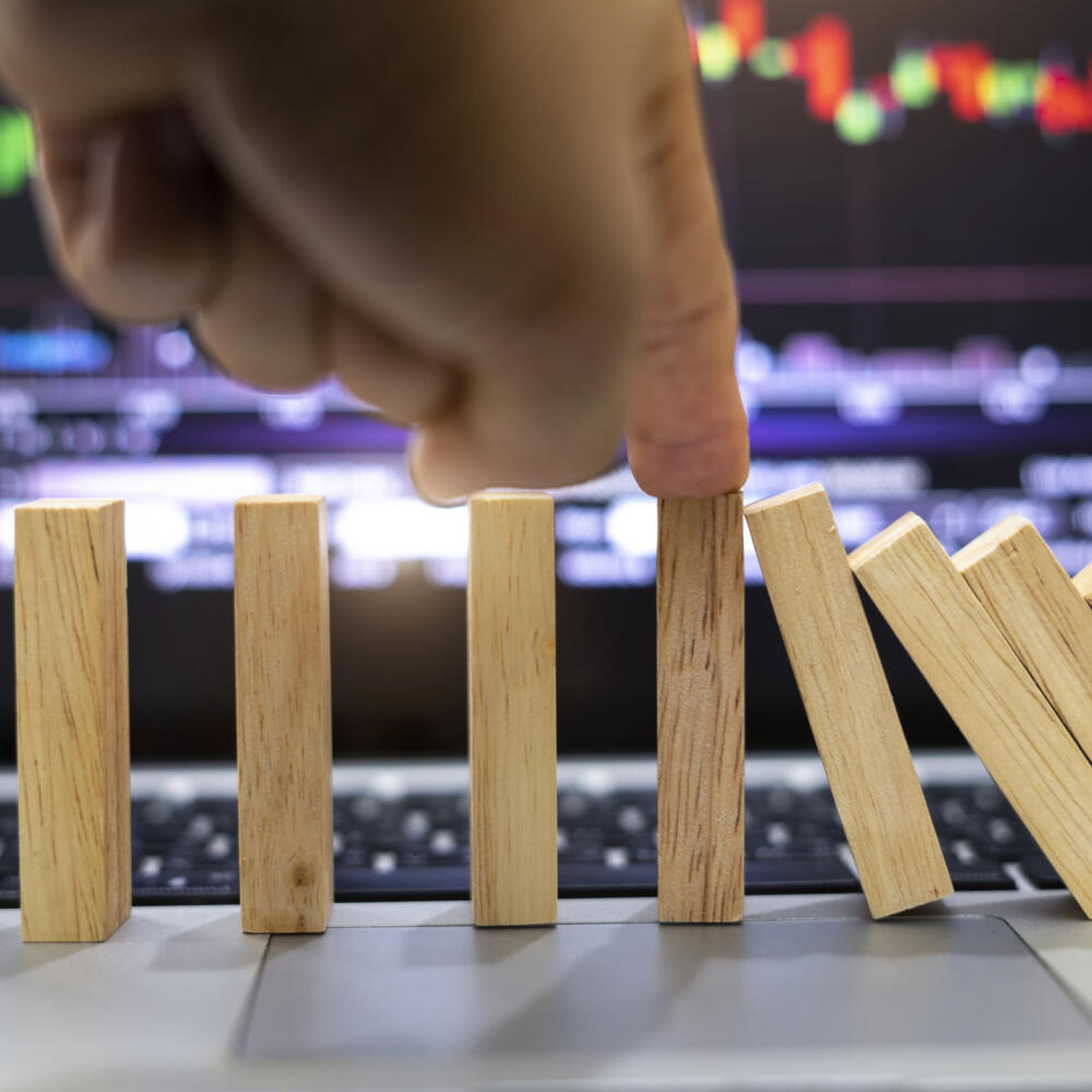 Business risk insurance,Stock market concept,
