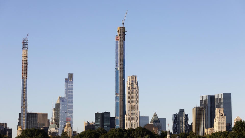 Central Park Tower výstavba.
