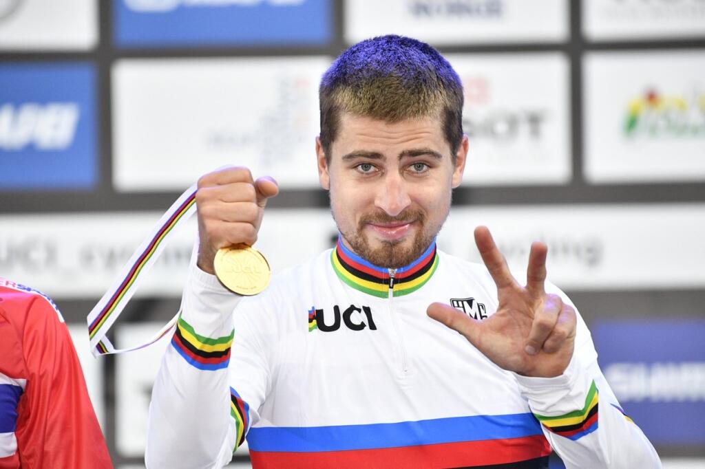 Peter Sagan po titule v Bergene v roku 2017.