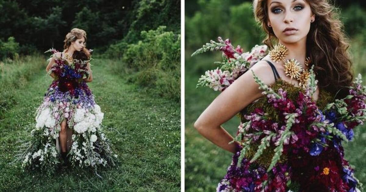 Rozkvitnutá Róba Čo By Ste Povedali Na šaty Ušité Zo živých Kvetov