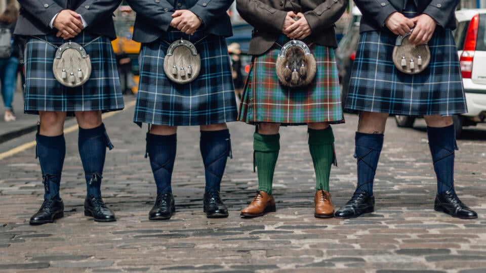 Group,Of,Scotsmen,In,Kilt