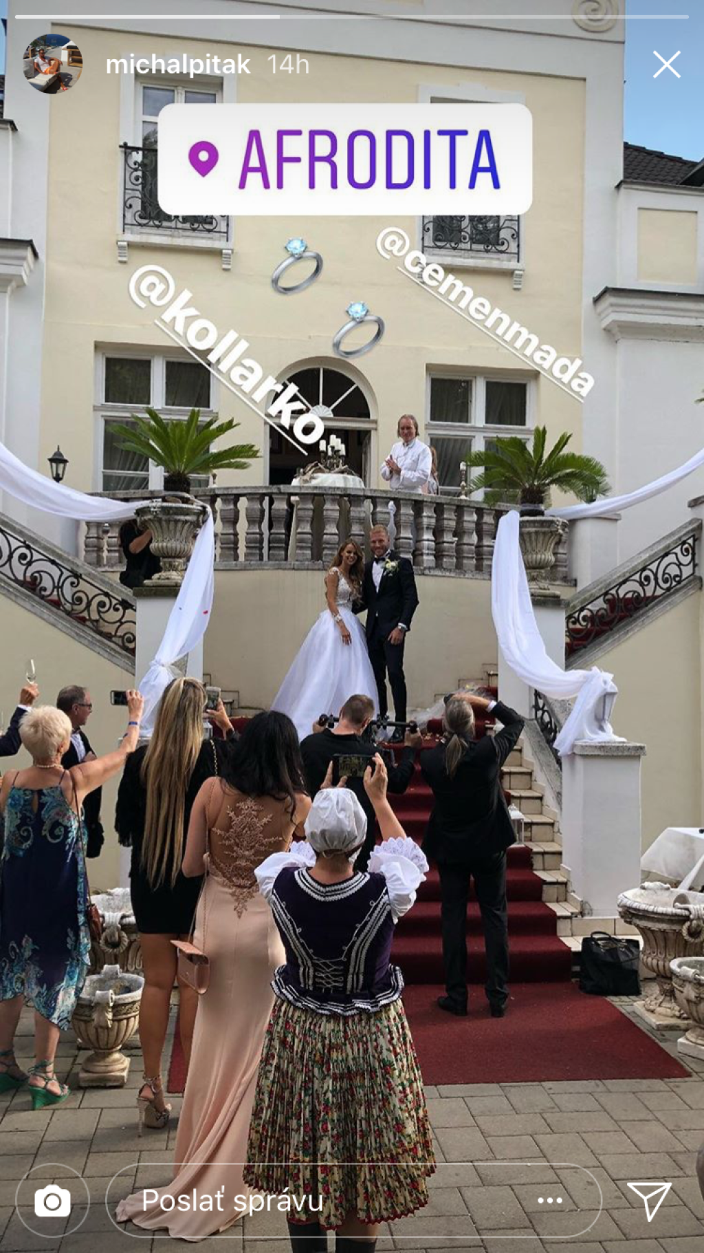 Svadobná hostina sa konala v známom kaštieli v Čereňanoch.