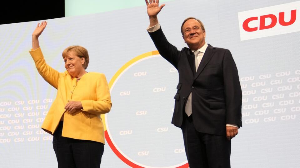 Angela Merkelová Armin Lachet