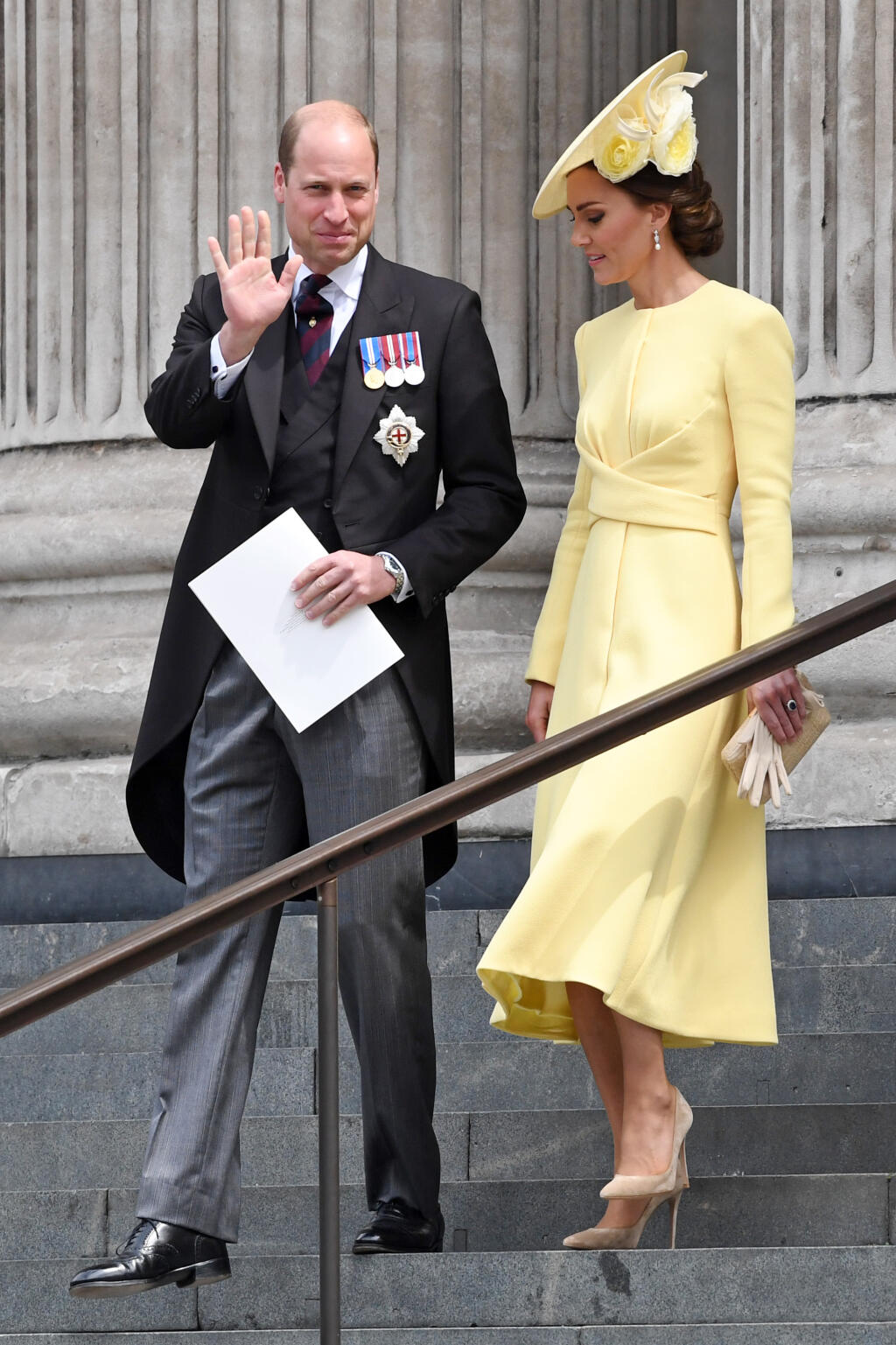 Princ William a vojvodkyňa Kate na oslavách platinového jubilea kráľovnej Alžbety počas bohoslužby v kostole sv. Pavla.
