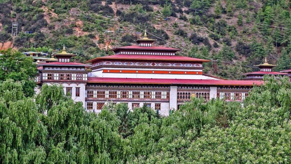 Tashichho Dzong, Thimphu, Bhután.