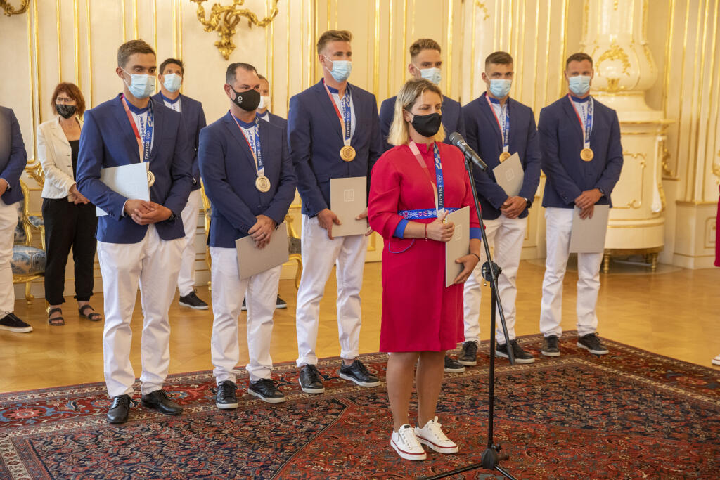 Malý Nathan bol pri tom, ako sa v mene všetkých slovenských medailistov z OH prihovorila k prezidentke Čaputovej práve jeho mama.