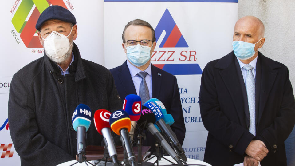 Tlačová konferencia zástupcov zamestnávateľov