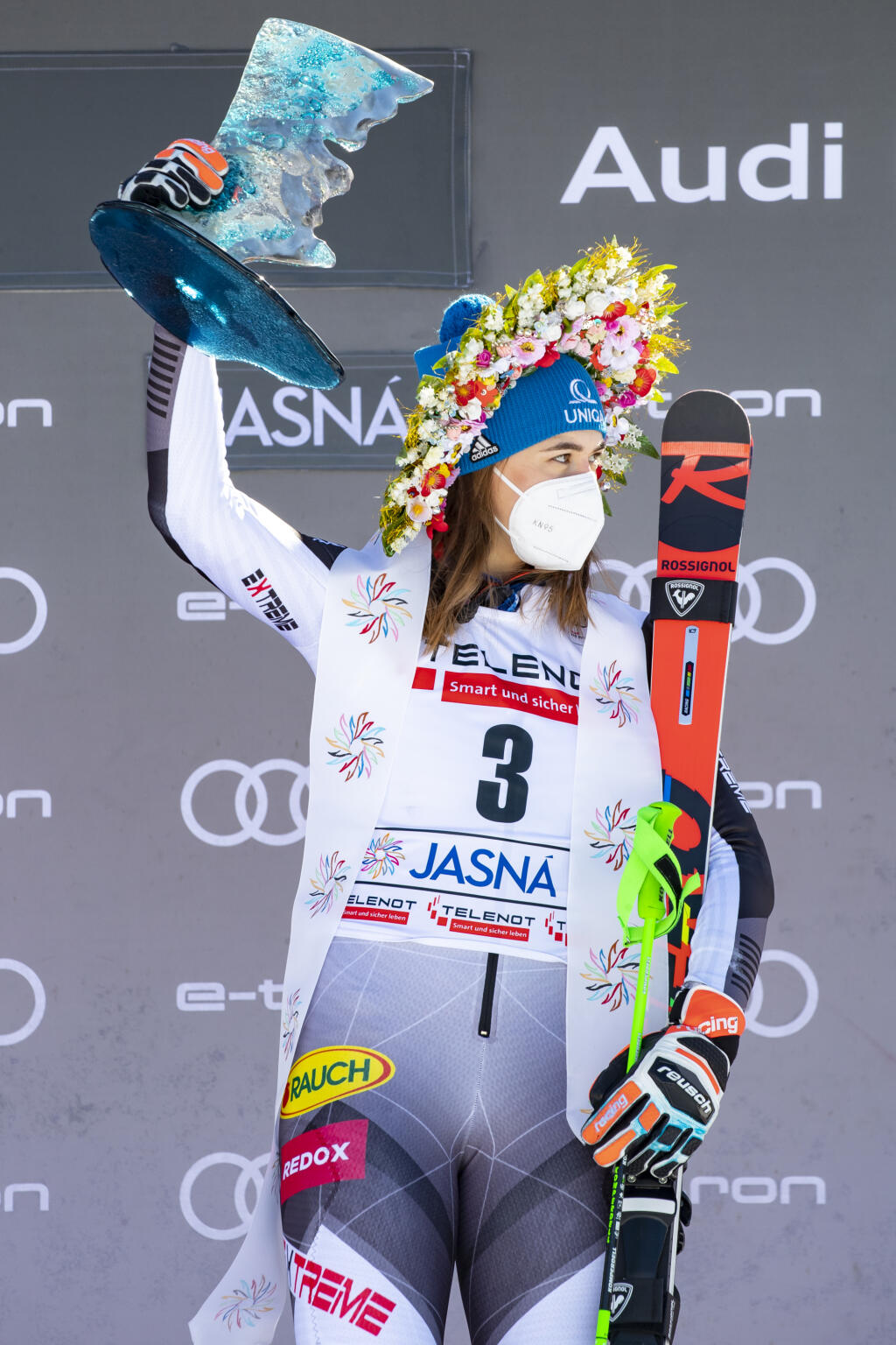 Audi FIS Ski World Cup JASNÁ. Obrovský slalom žien. Na snímke je víťazka Peetra Vlhová.