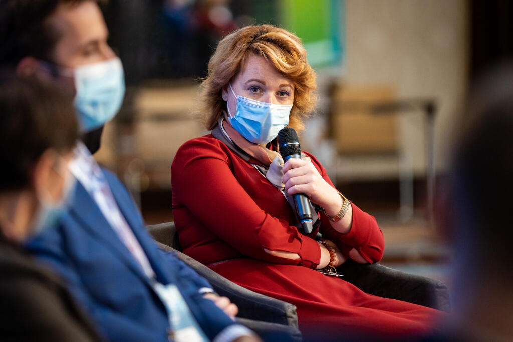Miriam Lapuníková z Fakultnej nemocnice s poliklinikou F. D. Roosevelta v Banskej Bystrici diskutovala v paneli Koncepcia nemocničnej siete