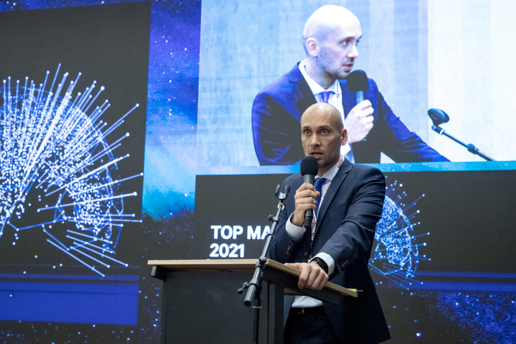 Trend konferencie: Top Manažment 2021 - Drahé energie ohrozujú priemysel, ako z toho von?. Na snímke je Karol Galek, štátny tajomník ministerstva hospodárstva SR.