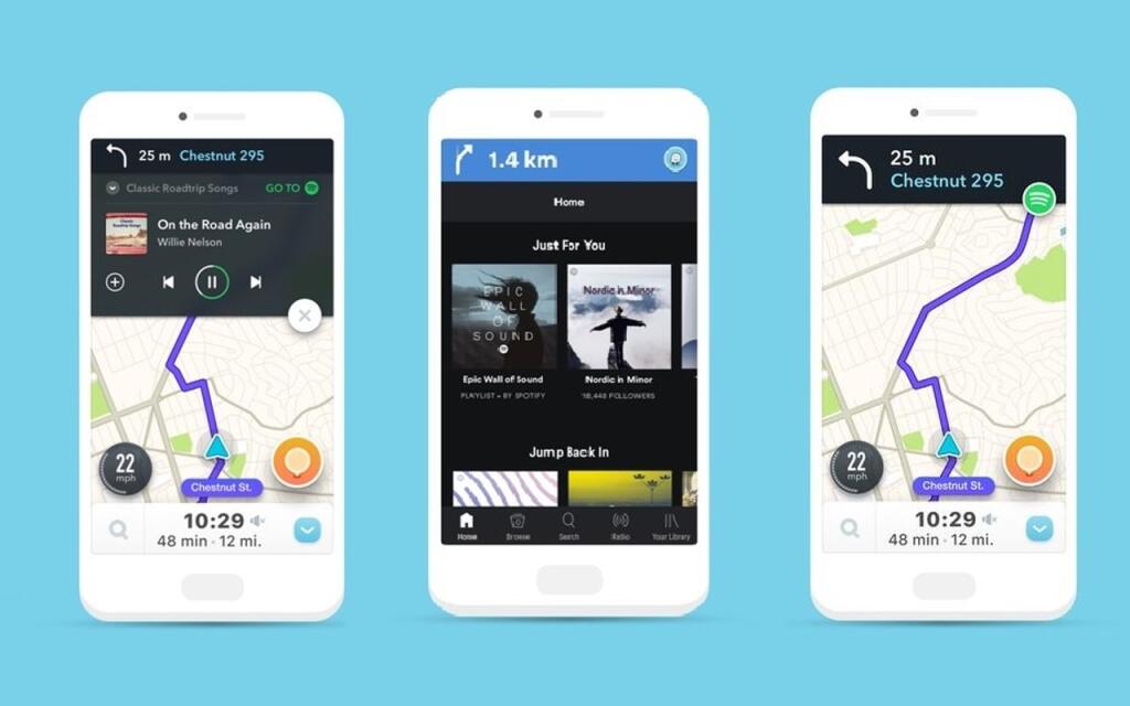Waze a Spotify sa prepojili