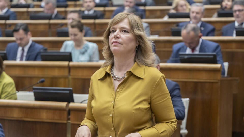 Na snímke poslankyňa NR SR Veronika Remišová (Slovensko) počas 12. schôdze Národnej rady SR 7. mája 2024 v Bratislave. FOTO TASR - Martin Baumann