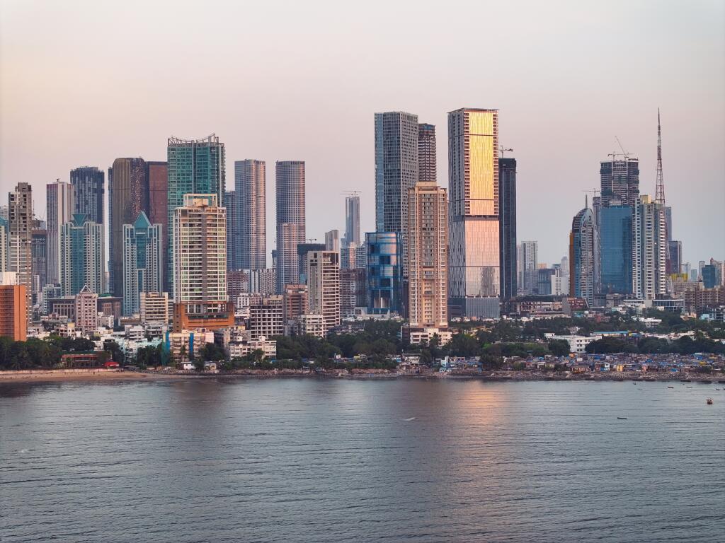 Modern,City,High-rise,Skyscraper,Buildings.,Aerial,Drone,View,Of,The