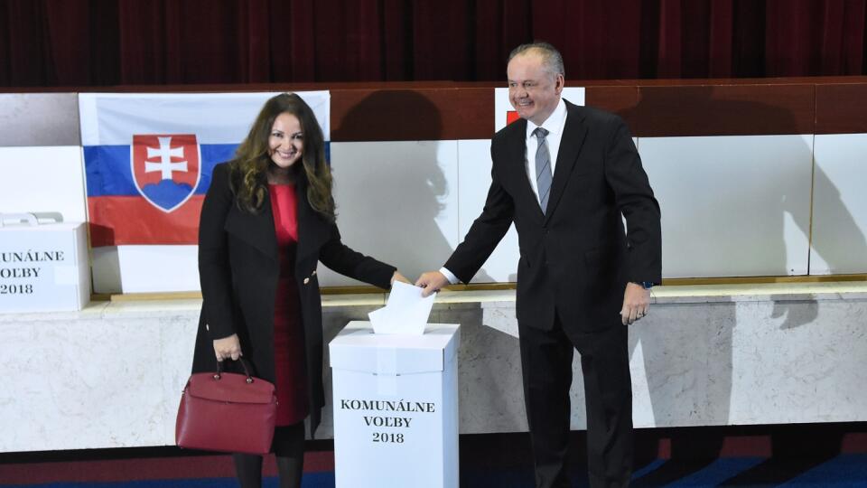 Prezident Andrej Kiska s manželkou volili v Poprade.