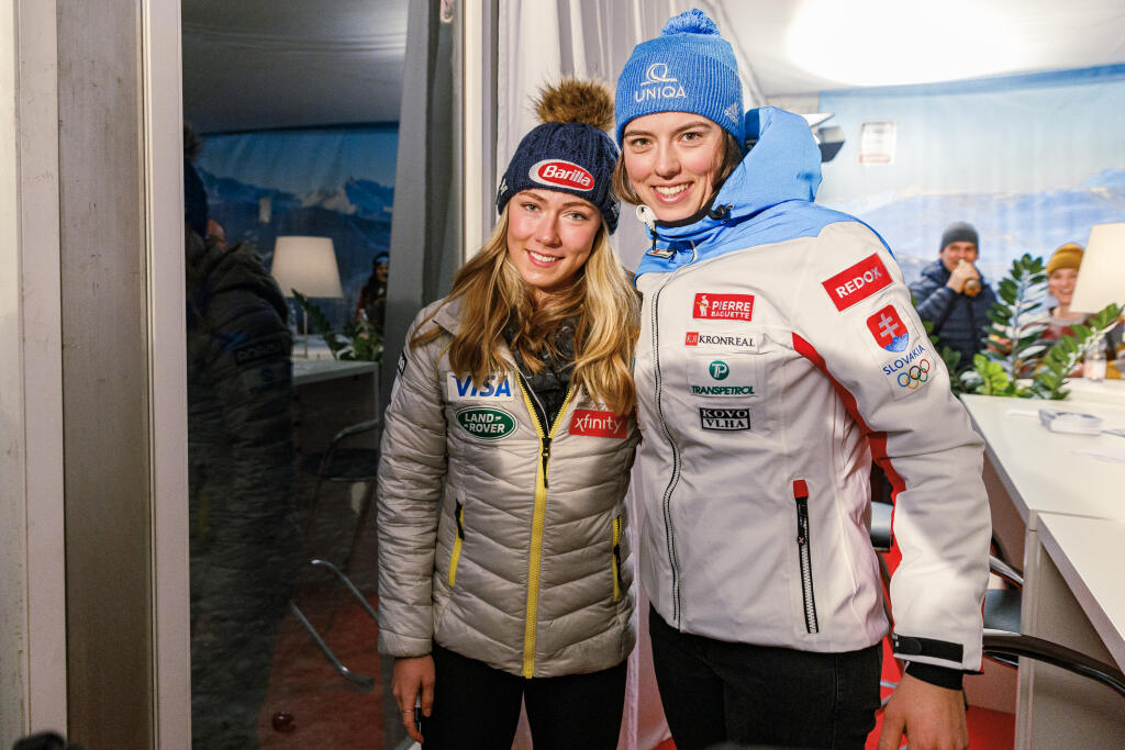 Mikaela Shiffrinová a Petra Vlhová.