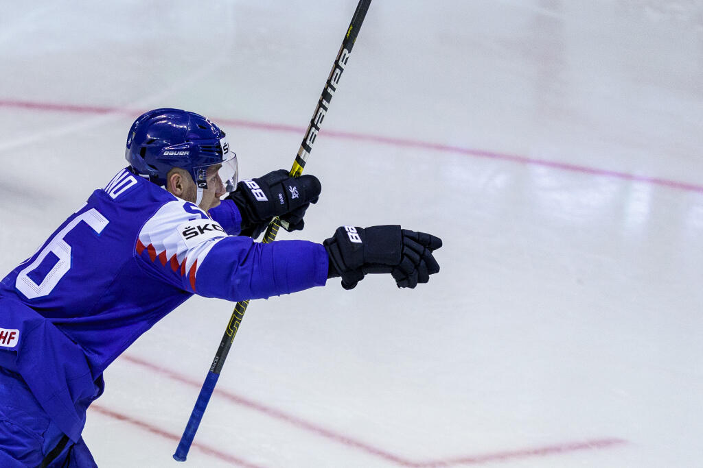 Na snímke Marko Daňo počas zápasu A skupiny hokejových Majstrovstiev sveta IIHF 2019 medzi reprezentáciami Slovenska a Kanady.
