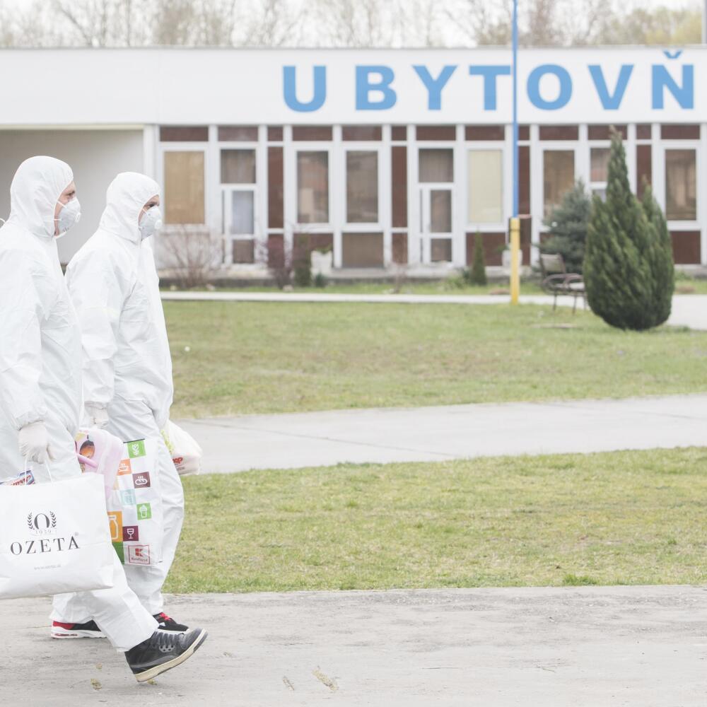 Ubytovňa v Gabčíkove, ktorá slúži na karanténu pre možných nakazených.