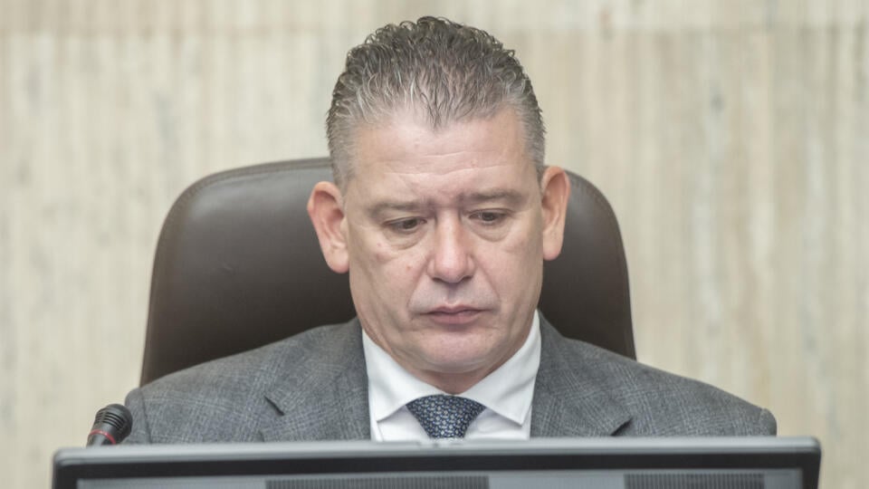 Na snímke minister vnútra SR Roman Mikulec (OĽANO) počas 122. rokovania vlády SR v Bratislave v stredu 30. novembra 2022. FOTO TASR - Martin Baumann