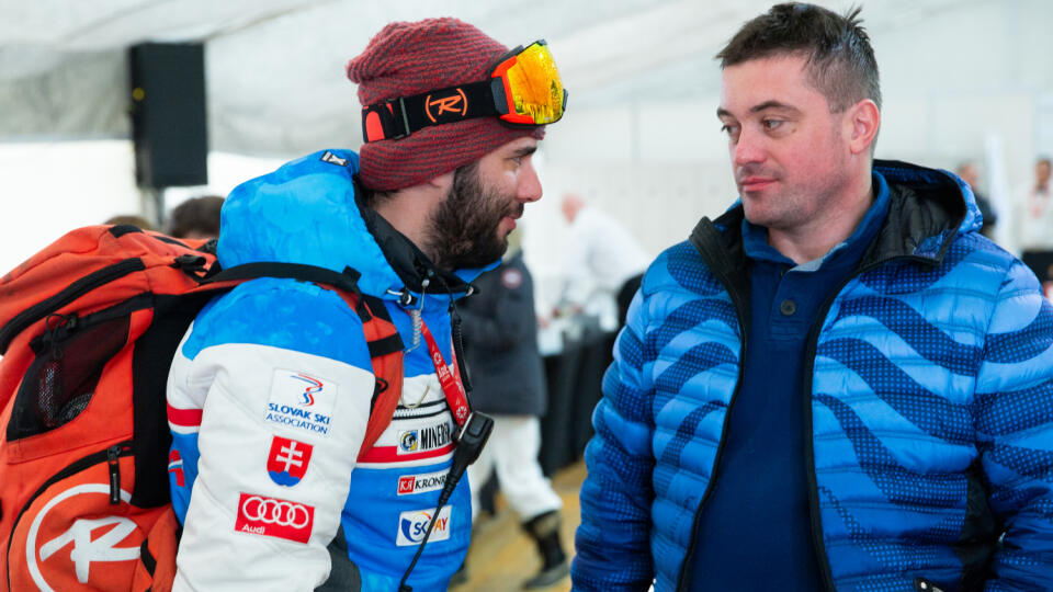 Slalom svetového pohára v Špindlerovom Mlýne. Na snímke Igor Rattaj a Boris Vlha.