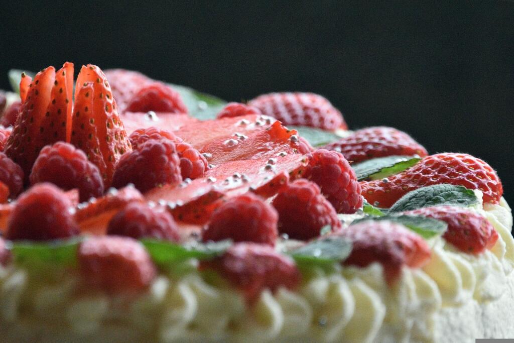 krémová jahodová torta