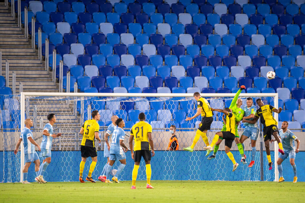 Druhé kolo Ligy majstrov 2021/2022 na Tehelnom poli kde sa stretli ŠK Slovan Bratislava a Young Boys Bern.