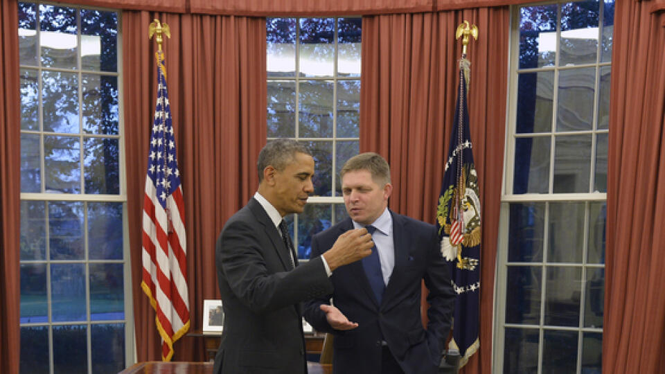 ZOČI-VOČI: Barack Obama s Robertom Ficom.