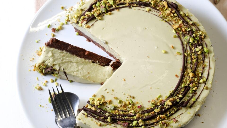 Delikátny pistáciový cheesecake