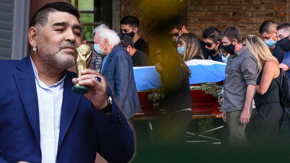 Diego Armanda Maradona (†60) zomrel v stredu na obed argentínskeho času a už vo štvrtok podvečer najbližší plakali nad jeho hrobom.
