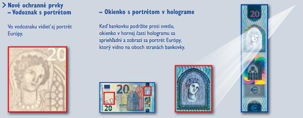 Nová dvadsaťeurovka je od stredy v obehu. Takto vyzerá