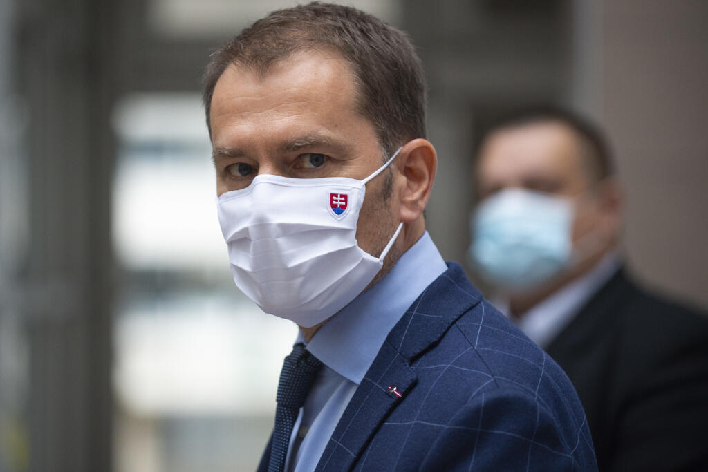 Na snímke predseda vlády SR Igor Matovič (OĽANO) počas tlačovej konferencie po skončení pandemickej koimsie 25. septembra 2020 v Bratislave. FOTO TASR – Jakub Kotian